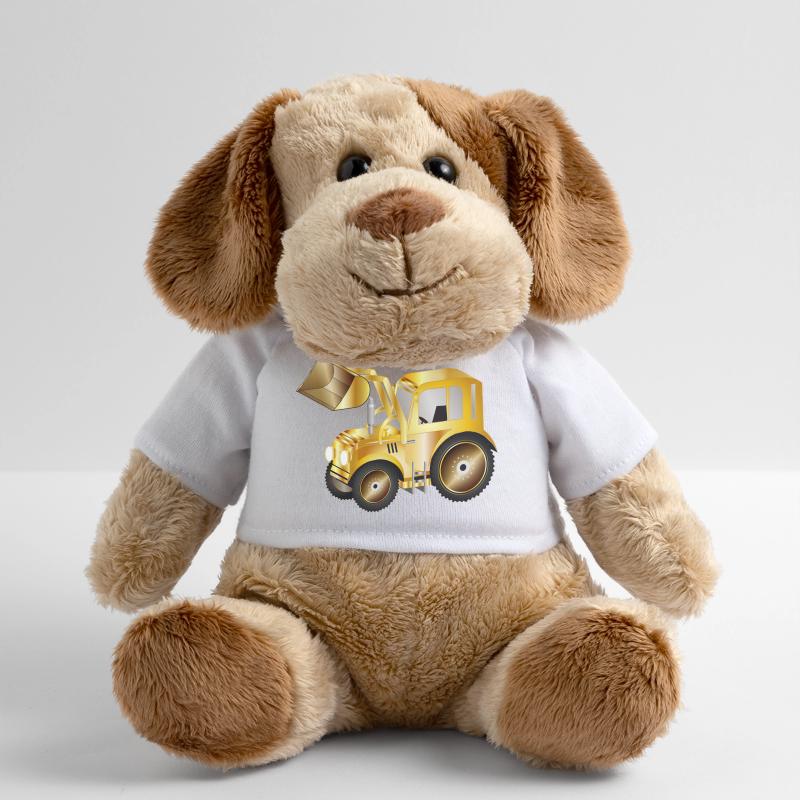 Tractor front loader in gold colors for tractor fans MiniFeet® Dog Helge