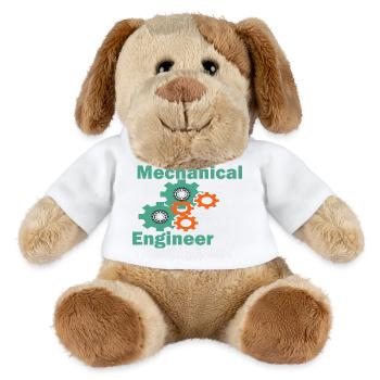 Ingénieur drôle en génie mécanique - Chien en peluche Helge MiniFeet® - blanc - Devant