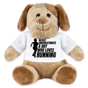 Laufender Junge - MiniFeet® Hund Helge - Weiß - Vorne