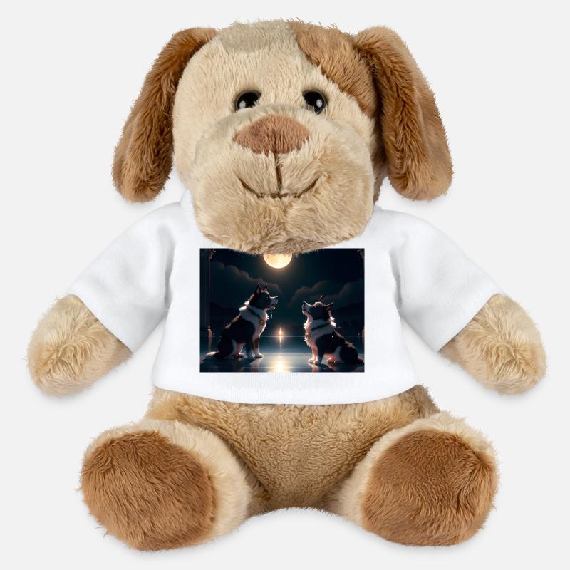 Moonlit Canine Duet - MiniFeet® Dog Helge - white