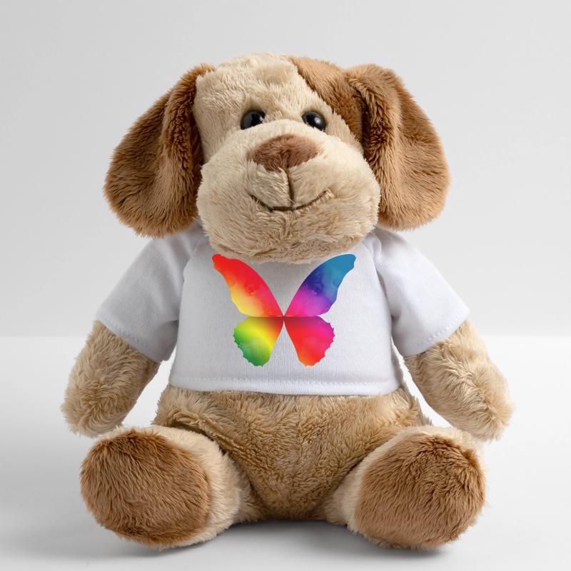 Schmetterling Form in kräftigen Regenbogen Farben MiniFeet® Hund Helge