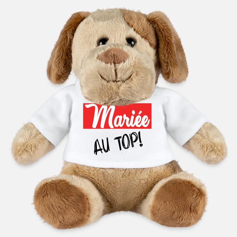 FUTURE MARIEE. EVJF. MARIEE. TEAM - Chien en peluche Helge MiniFeet® - blanc