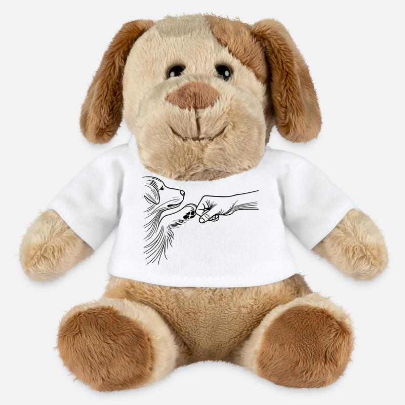 Hund und Mensch Bindung Fauststoß Bester Freund - MiniFeet® Hund Helge - Weiß