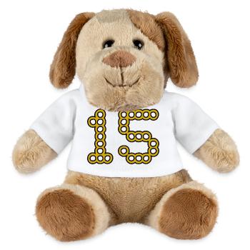 ANNIVERSAIRE. 15. 15 ANS. 15e ANNIVERSAIRE - Chien en peluche Helge MiniFeet® - blanc - Devant