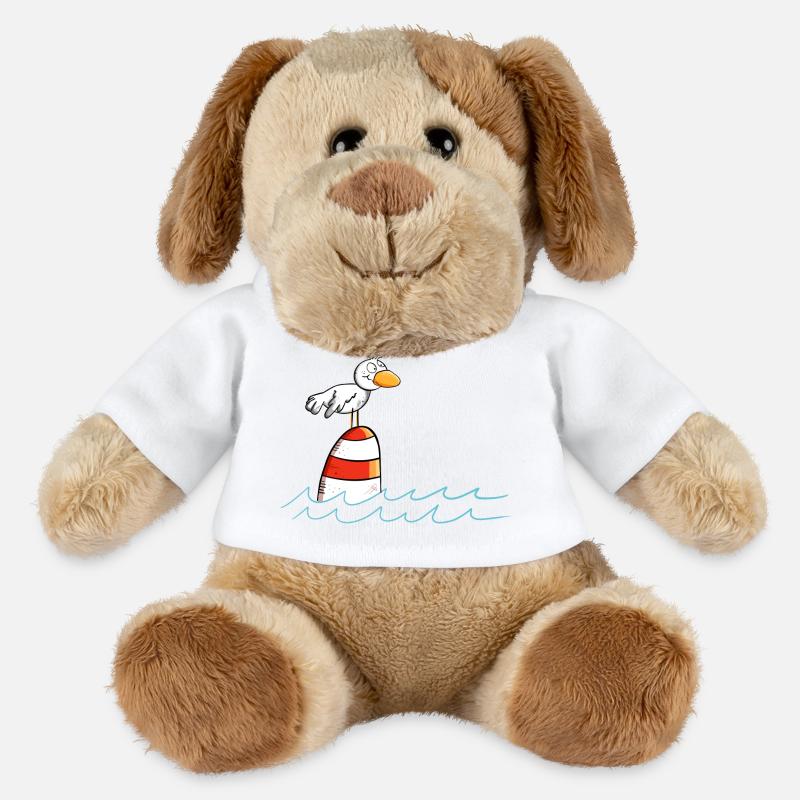 Drollige Möwe Will Meer - MiniFeet® Hund Helge - Weiß