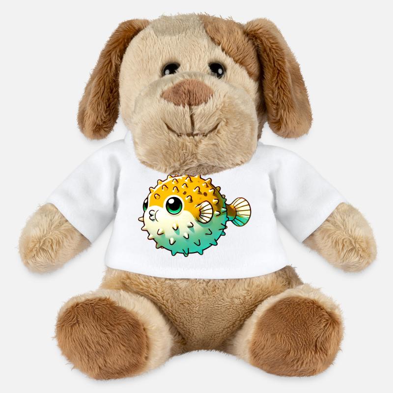 Kugelfisch - MiniFeet® Hund Helge - Weiß