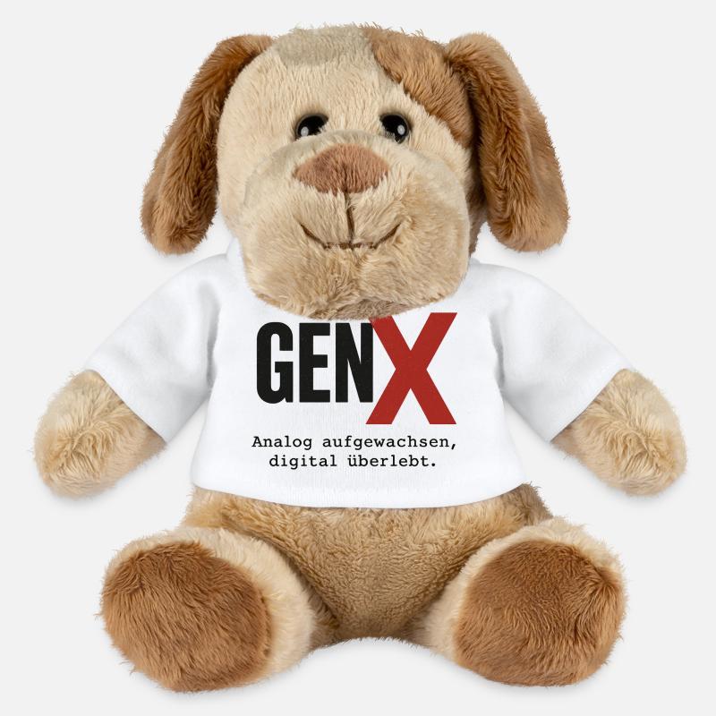 GenX Digital Retro Design - MiniFeet® Dog Helge - white