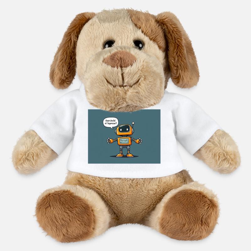 Cute Robot with Retro Charm - MiniFeet® Dog Helge - white