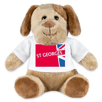 Colorful Union Jack Design - MiniFeet® Dog Helge - white - Front