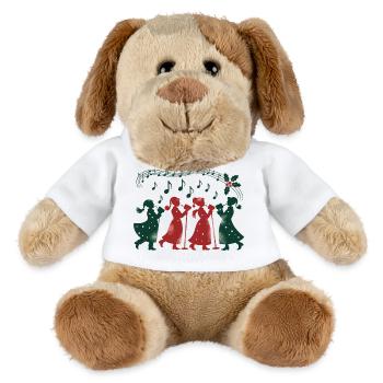 Traditionelle Weihnachtsfrauen Illustration - MiniFeet® Hund Helge - Weiß - Vorne