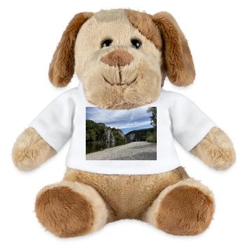 Flussklippen Kelheim Landschaft Donaudurchbruch - MiniFeet® Hund Helge - Weiß - Vorne