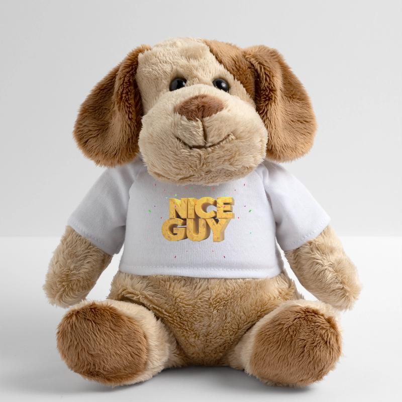 Nice Guy – Monumentale Sandstein-Buchstaben & Konf MiniFeet® Hund Helge