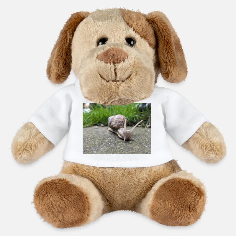 Escargots Macro Natural Design - Chien en peluche Helge MiniFeet® - blanc