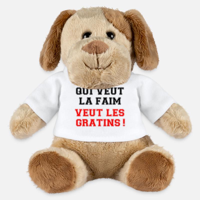 Wer Hunger will, will das Gratin. - MiniFeet® Hund Helge - Weiß