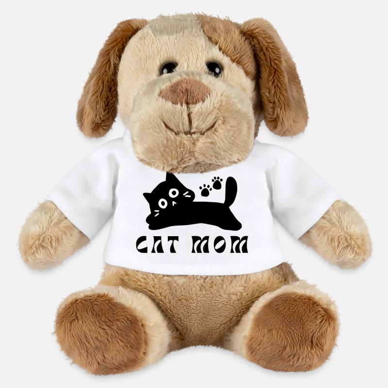 Minimalistisches Katzengesicht - MiniFeet® Hund Helge - Weiß