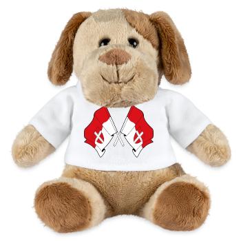 Drapeaux croisés de Vienne - Chien en peluche Helge MiniFeet® - blanc - Devant