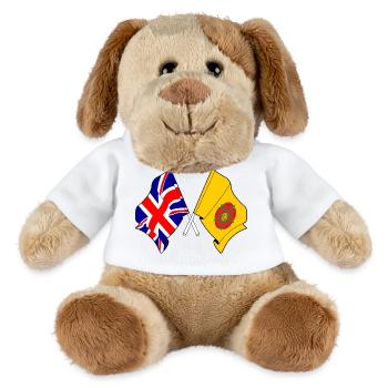 Lancashire- und Großbritannien-Flagge - MiniFeet® Hund Helge - Weiß - Vorne