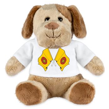 Gekreuzte Flaggen Lancashire - MiniFeet® Hund Helge - Weiß - Vorne