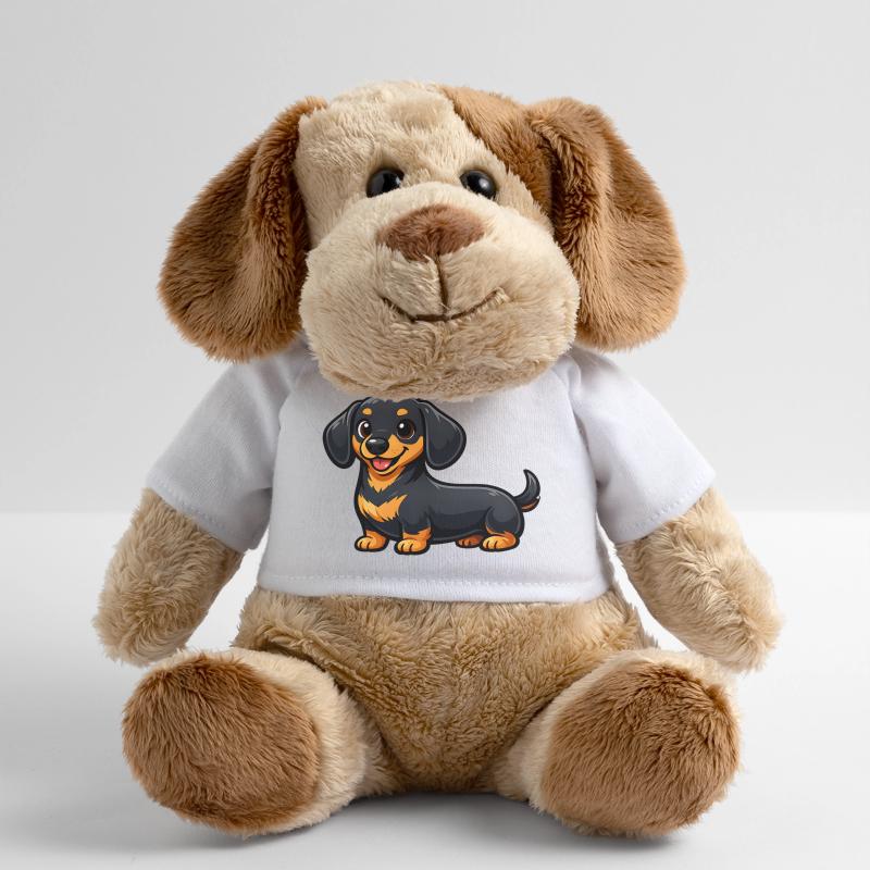 Teckel mignon dans un style dessin animé Chien en peluche Helge MiniFeet®