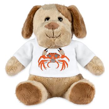 Empreinte de crabe - Chien en peluche Helge MiniFeet® - blanc - Devant