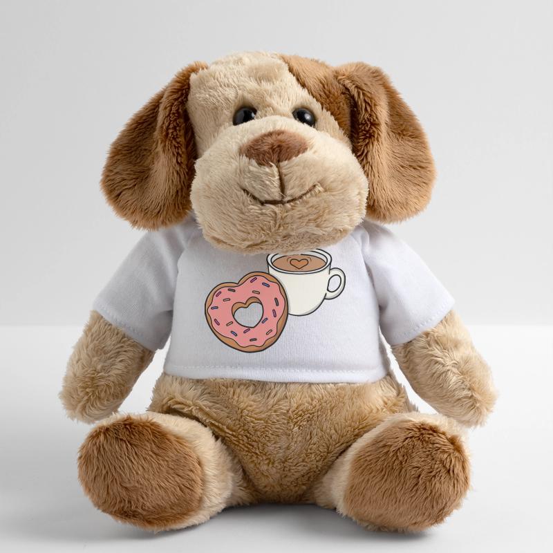 Perfekte Kombination Kaffeetasse und Herzdonut MiniFeet® Hund Helge
