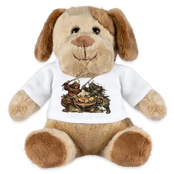 Ramen Noodles Battle of the Samurai Japan Cool - MiniFeet® Dog Helge - white - Front