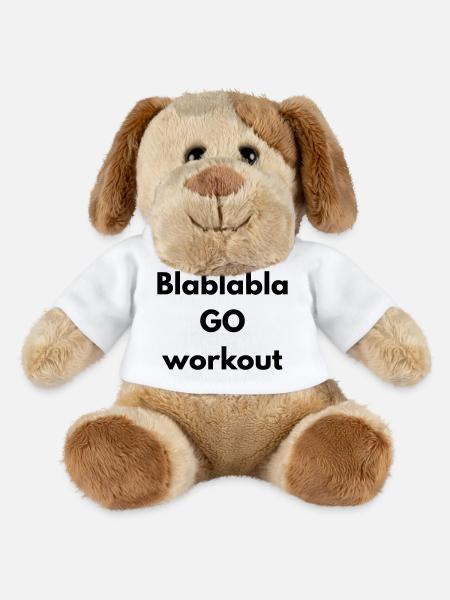 BLABLABLA go workout - Chien en peluche Helge MiniFeet® - blanc