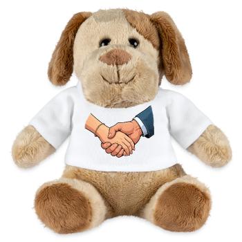Hände Parr Zusammenhalt - MiniFeet® Hund Helge - Weiß - Vorne
