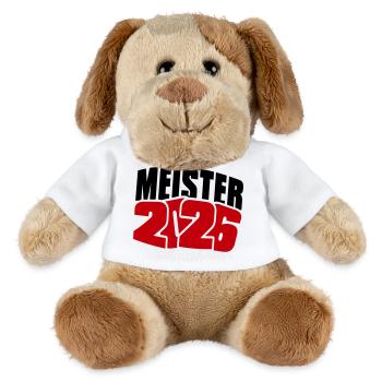 Meister 2026 Meisterschaft - MiniFeet® Hund Helge - Weiß - Vorne