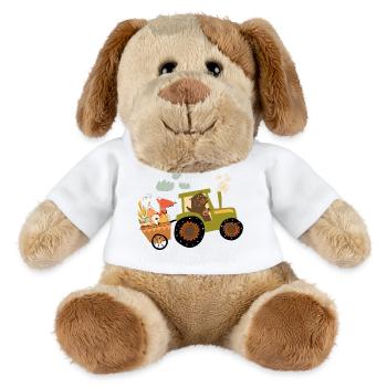 Tiertraktor Abenteuerzug - MiniFeet® Hund Helge - Weiß - Vorne
