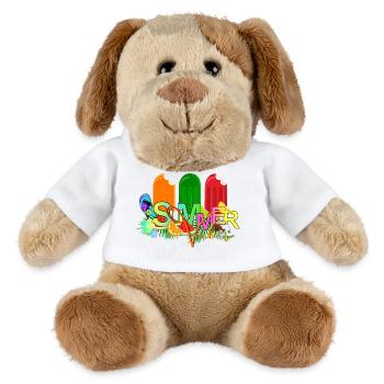 Ambiance estivale - Chien en peluche Helge MiniFeet® - blanc - Devant