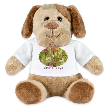 Simple Joys – Wildblumen-Gänseblümchen-Ellipse - MiniFeet® Hund Helge - Weiß - Vorne