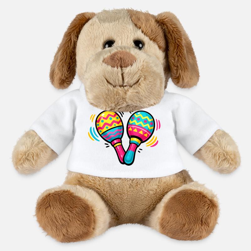 Colorful Maracas Pattern - MiniFeet® Dog Helge - white
