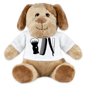 Salon de coiffure - Chien en peluche Helge MiniFeet® - blanc - Devant