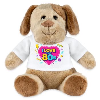 Disco Party des années 80 et 80 - Chien en peluche Helge MiniFeet® - blanc - Devant