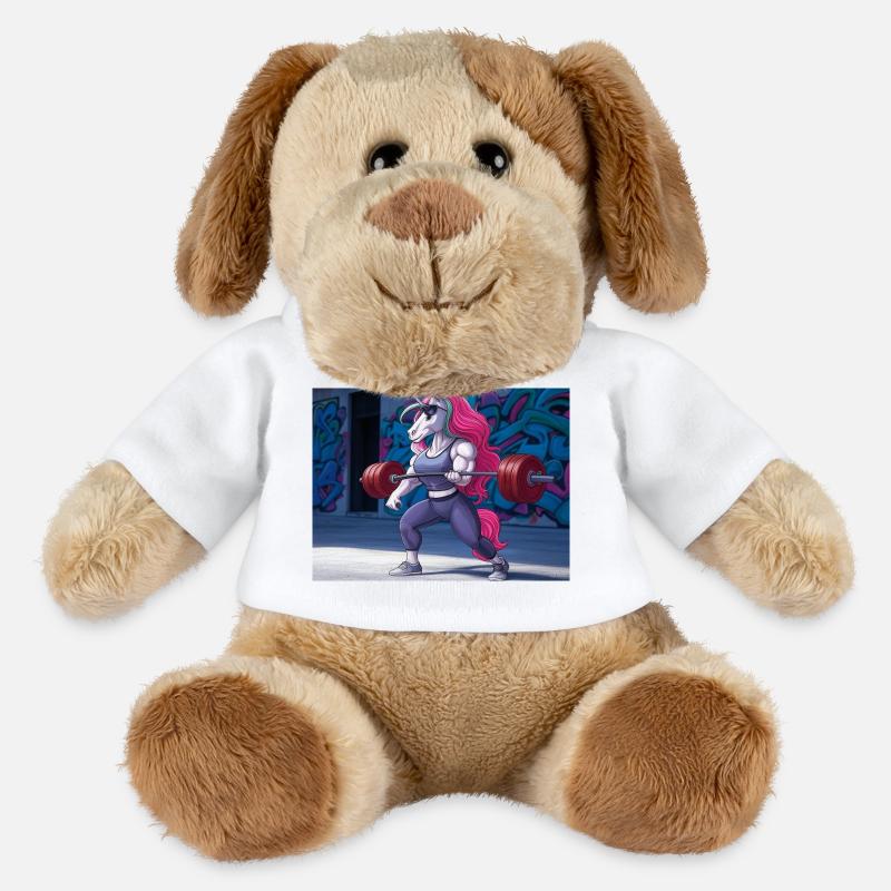 Powerful unicorn training - MiniFeet® Dog Helge - white