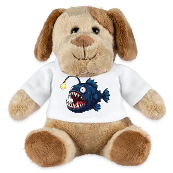 Tiefsee-Anglerfisch mit Leuchte - MiniFeet® Hund Helge - Weiß - Vorne