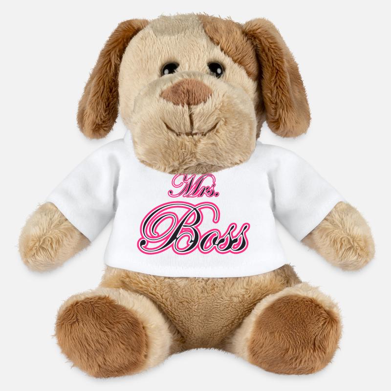 Mrs Frau Chefin Ehefrau Geschenk - MiniFeet® Hund Helge - Weiß