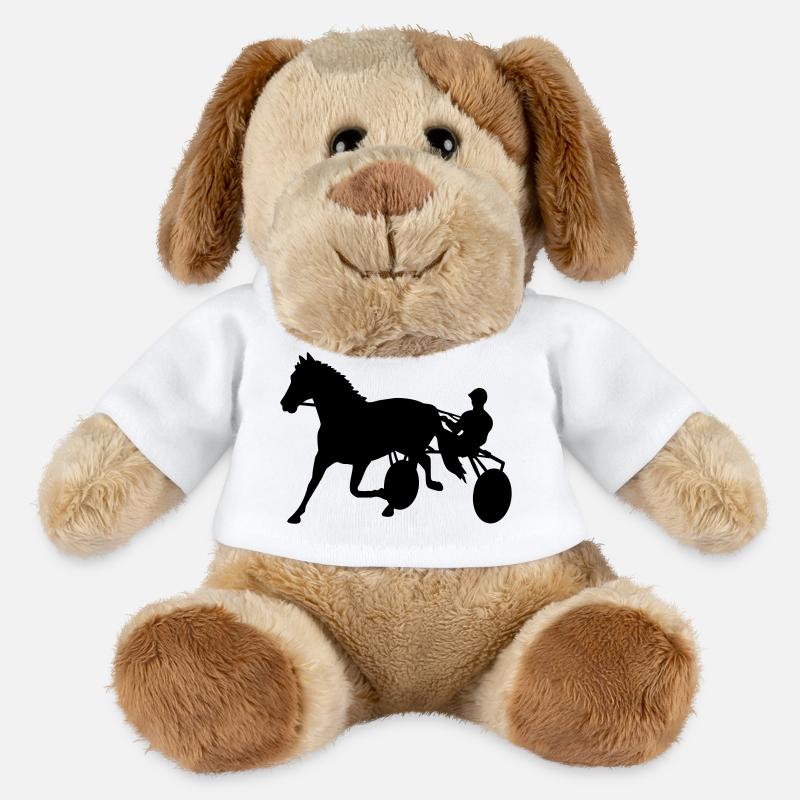 courses attelées - Chien en peluche Helge MiniFeet® - blanc