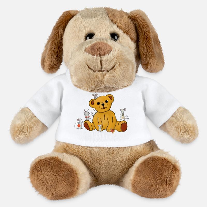Mäuse nähen Teddy - MiniFeet® Hund Helge - Weiß