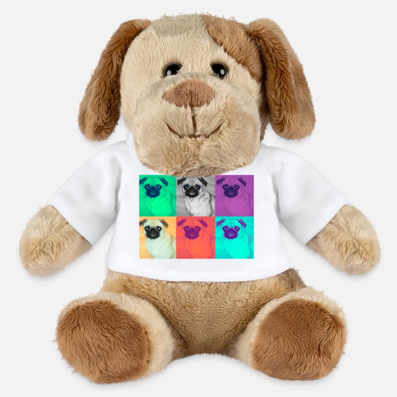 Pop Art Hund Design - MiniFeet® Hund Helge - Weiß