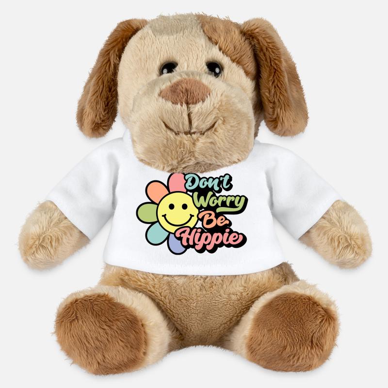 Don't Worry, Be Hippie - MiniFeet® Hund Helge - Weiß