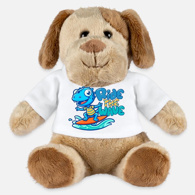Reiten Sie auf der Welle - MiniFeet® Hund Helge - Weiß