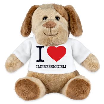 I LOVE IMPRESSIONSIM Impressionism - MiniFeet® Dog Helge - white - Front