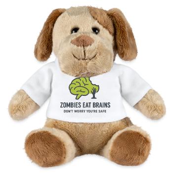 Zombies Eating Brains Night Humor - MiniFeet® Dog Helge - white - Front