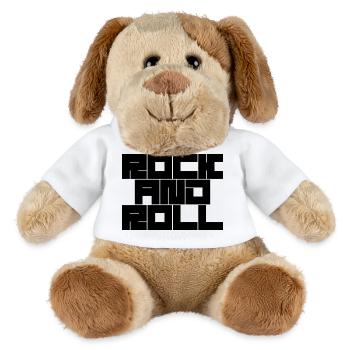 Rock'n'Roll Typografie Design - MiniFeet® Hund Helge - Weiß - Vorne