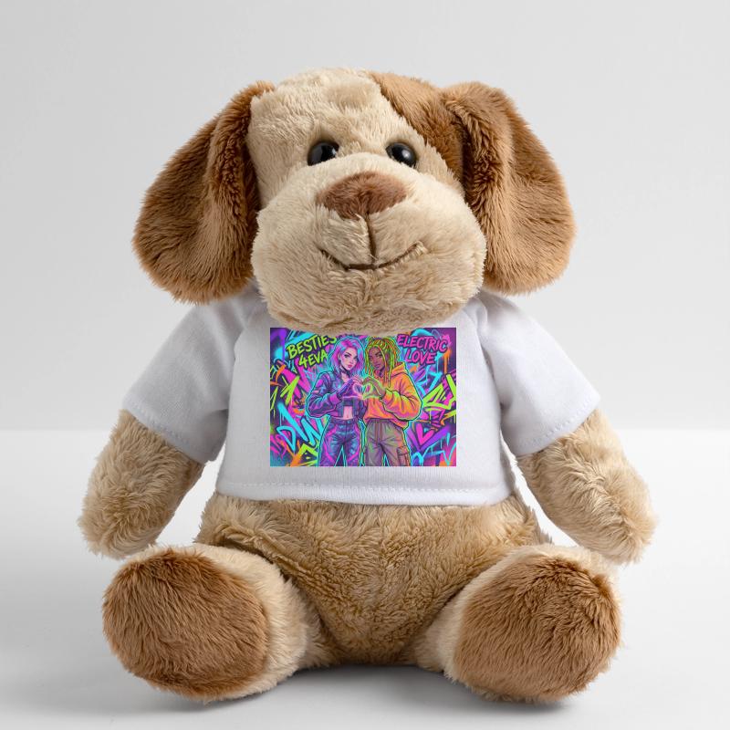 Duo de graffitis néon Best Friends Chien en peluche Helge MiniFeet®