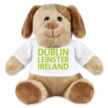 Dublin – Ireland Textdesign - MiniFeet® Dog Helge - white - Front