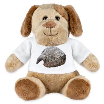 Pangolin dessiné à la main - Chien en peluche Helge MiniFeet® - blanc - Devant