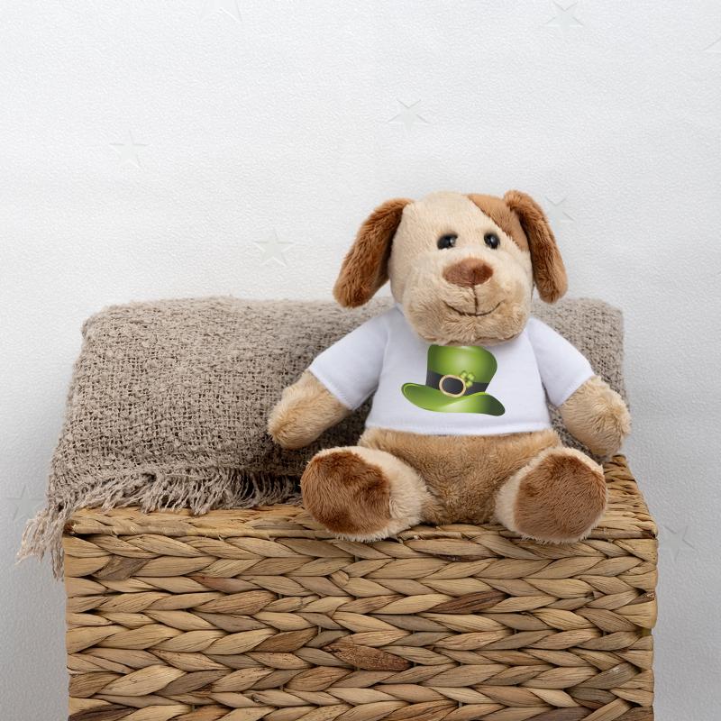 Haut-de-forme vert avec trèfle – Saint Patrick Chien en peluche Helge MiniFeet®